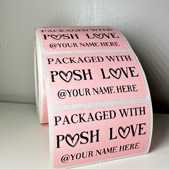 HANDMADE Other - 50 Thank You stickers personalized with your name NWT | Shipping Supplies